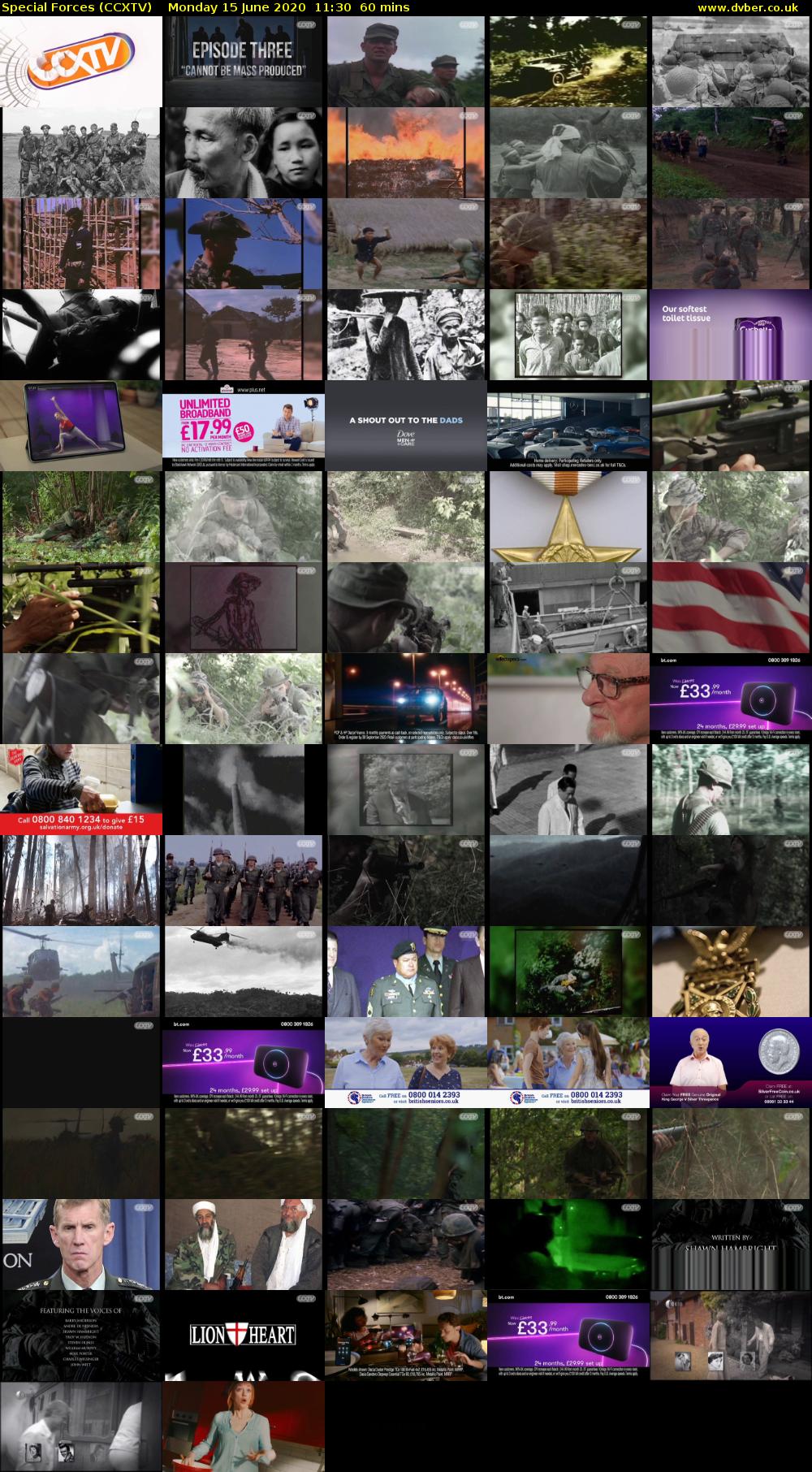 Special Forces (CCXTV) Monday 15 June 2020 11:30 - 12:30