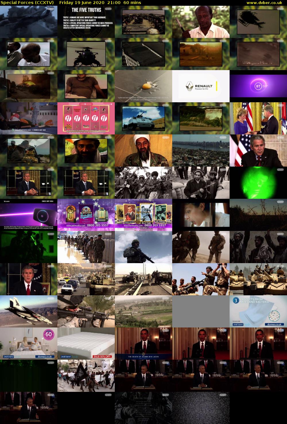 Special Forces (CCXTV) Friday 19 June 2020 21:00 - 22:00