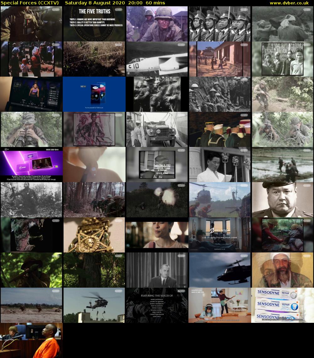 Special Forces (CCXTV) Saturday 8 August 2020 20:00 - 21:00