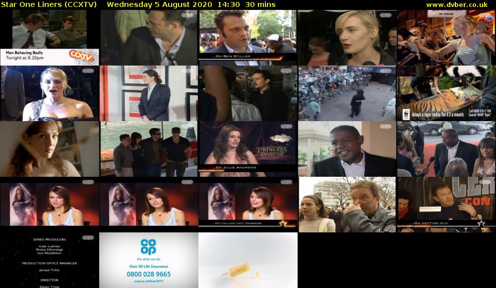 Star One Liners (CCXTV) Wednesday 5 August 2020 14:30 - 15:00