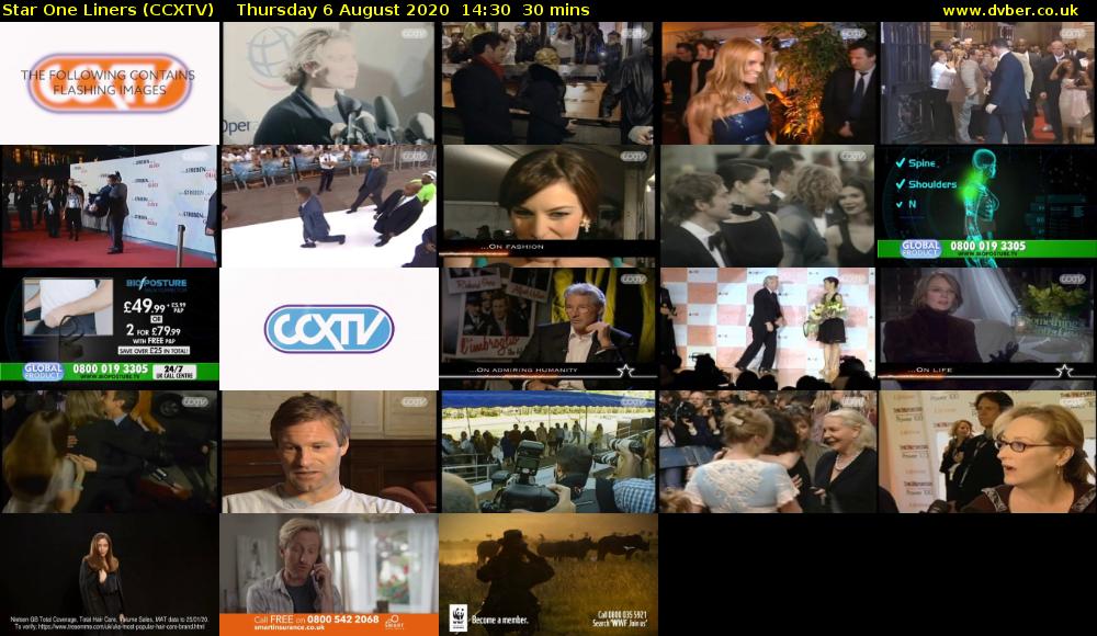 Star One Liners (CCXTV) Thursday 6 August 2020 14:30 - 15:00