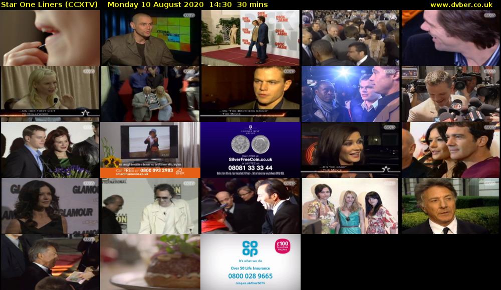 Star One Liners (CCXTV) Monday 10 August 2020 14:30 - 15:00