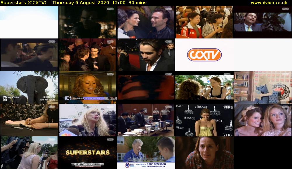 Superstars (CCXTV) Thursday 6 August 2020 12:00 - 12:30