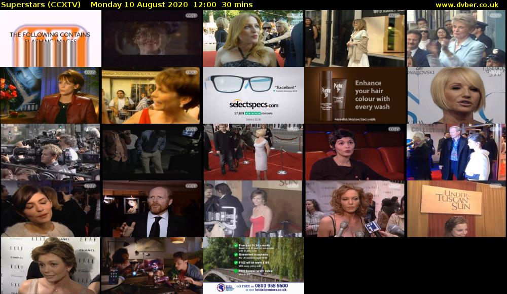 Superstars (CCXTV) Monday 10 August 2020 12:00 - 12:30