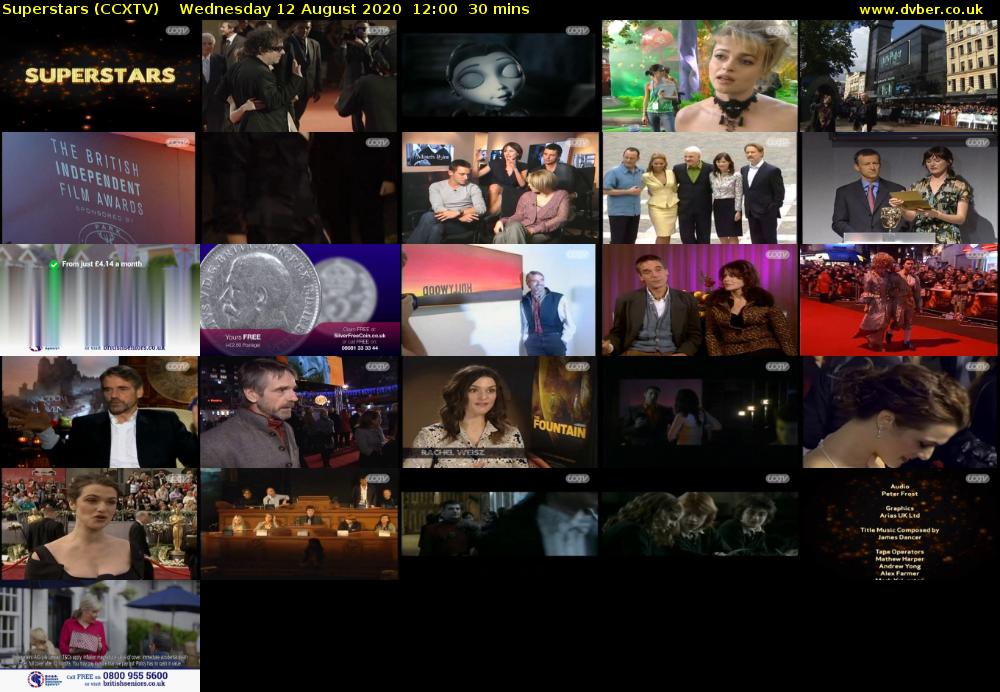 Superstars (CCXTV) Wednesday 12 August 2020 12:00 - 12:30