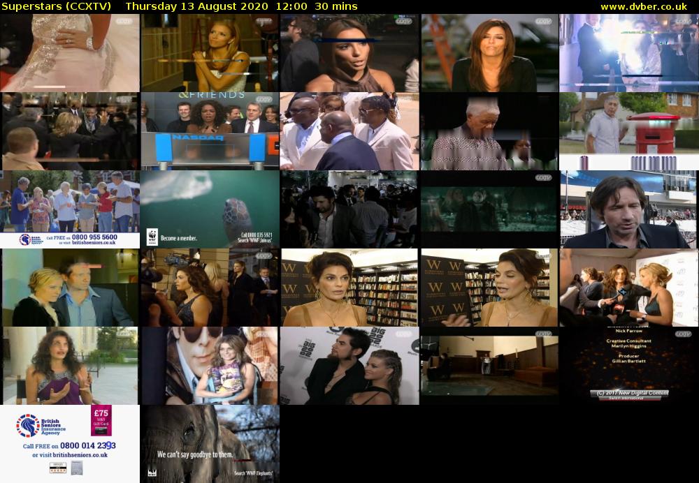Superstars (CCXTV) Thursday 13 August 2020 12:00 - 12:30