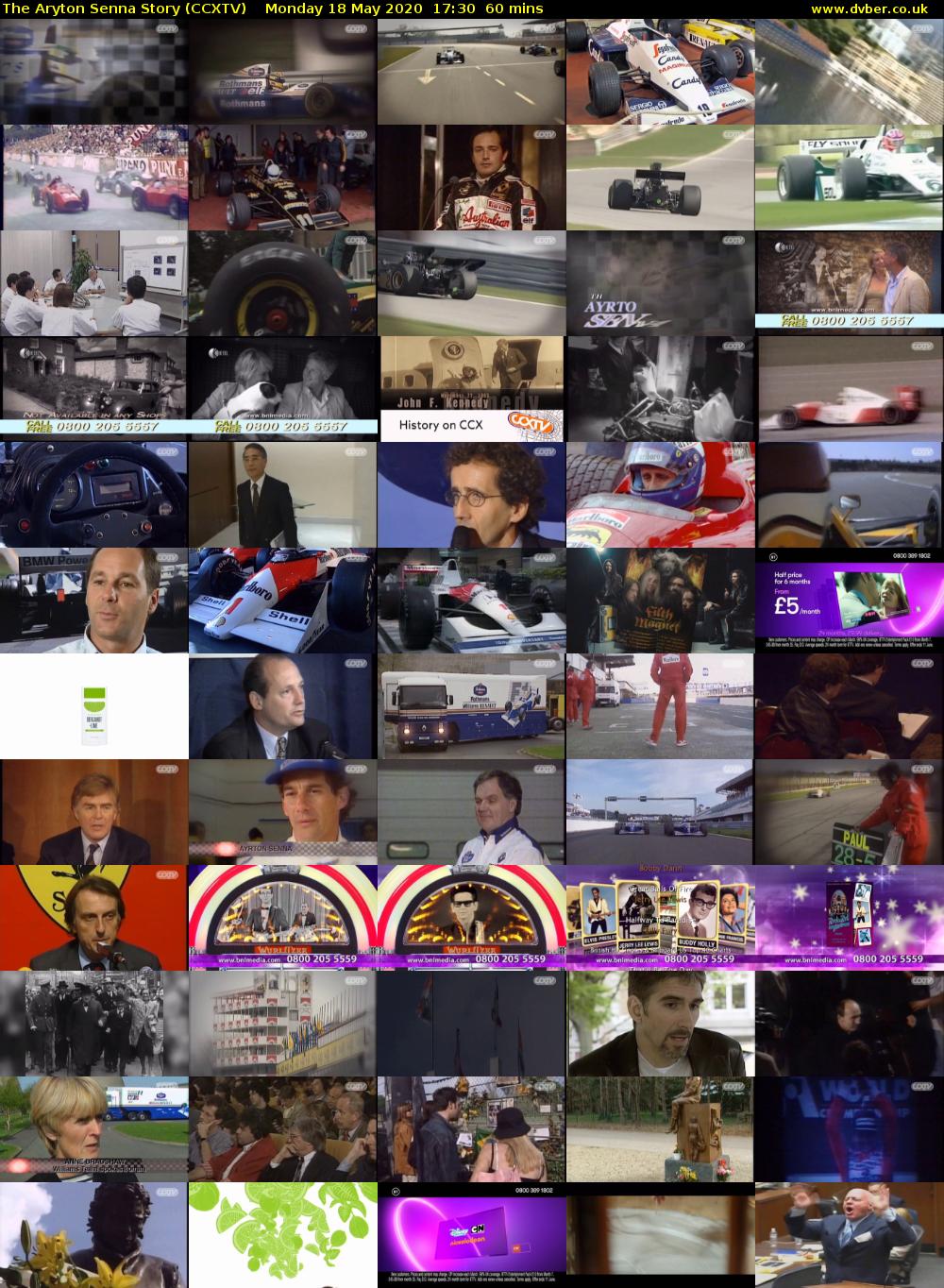 The Aryton Senna Story (CCXTV) Monday 18 May 2020 17:30 - 18:30