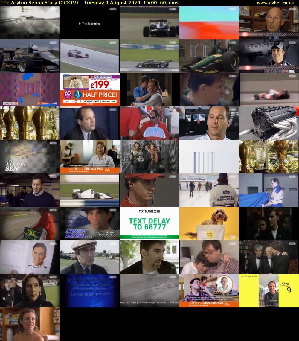 The Aryton Senna Story (CCXTV) Tuesday 4 August 2020 15:00 - 16:00