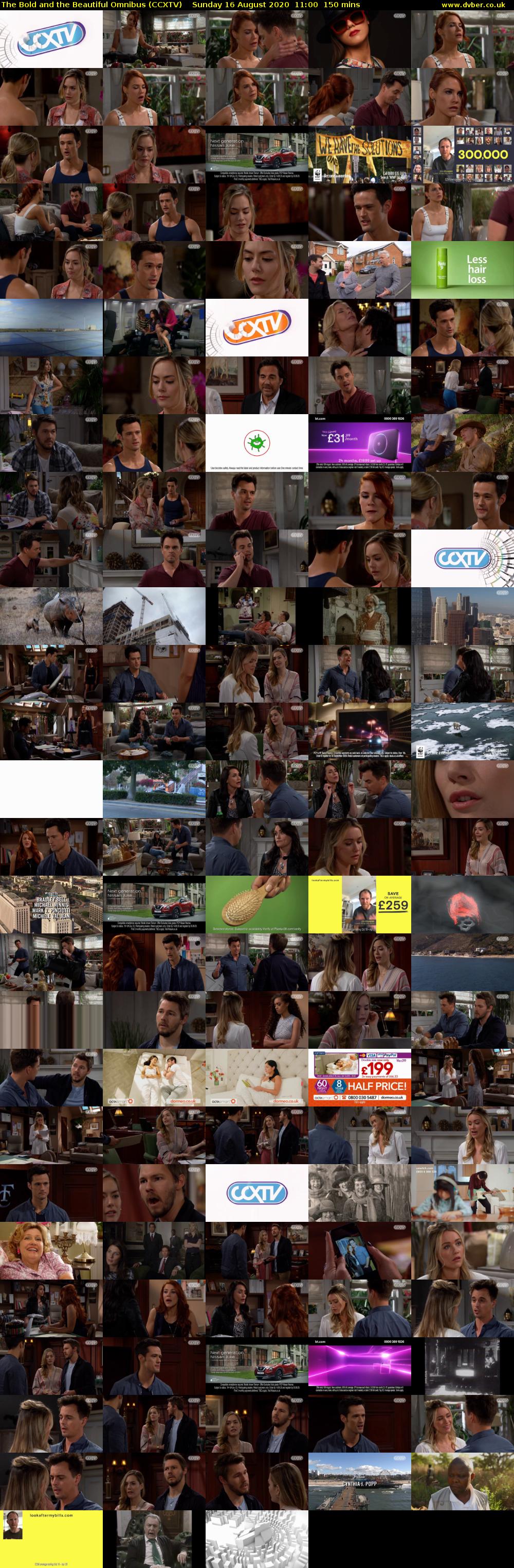 The Bold and the Beautiful Omnibus (CCXTV) Sunday 16 August 2020 11:00 - 13:30