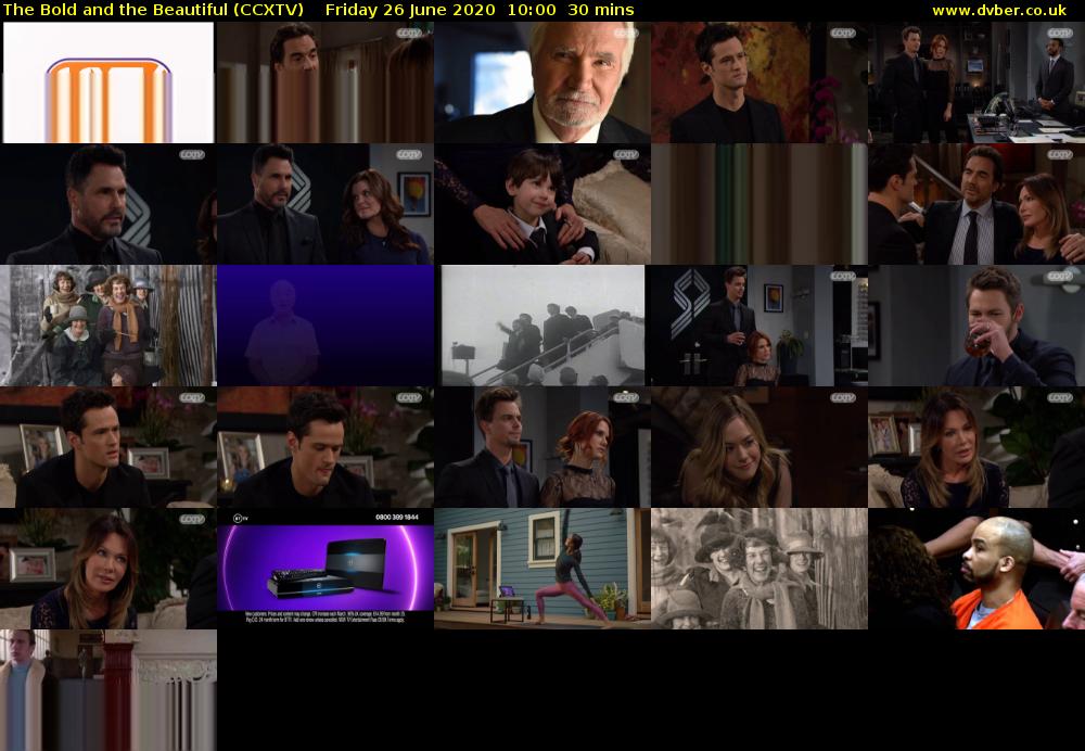 The Bold and the Beautiful (CCXTV) Friday 26 June 2020 10:00 - 10:30