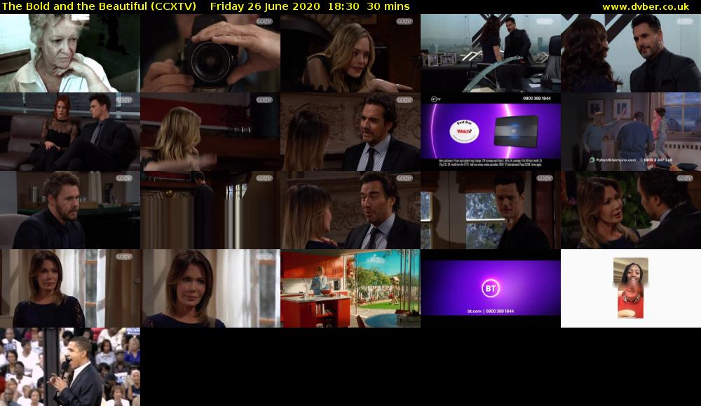 The Bold and the Beautiful (CCXTV) Friday 26 June 2020 18:30 - 19:00