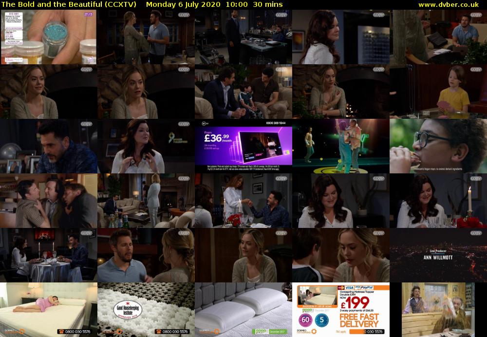 The Bold and the Beautiful (CCXTV) Monday 6 July 2020 10:00 - 10:30