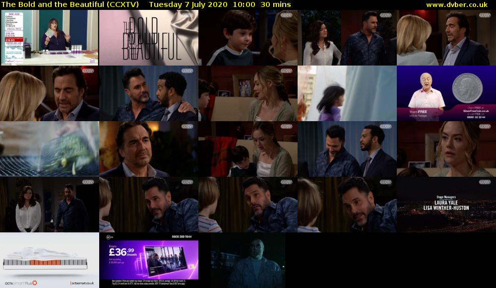 The Bold and the Beautiful (CCXTV) Tuesday 7 July 2020 10:00 - 10:30