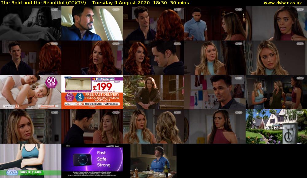 The Bold and the Beautiful (CCXTV) Tuesday 4 August 2020 18:30 - 19:00
