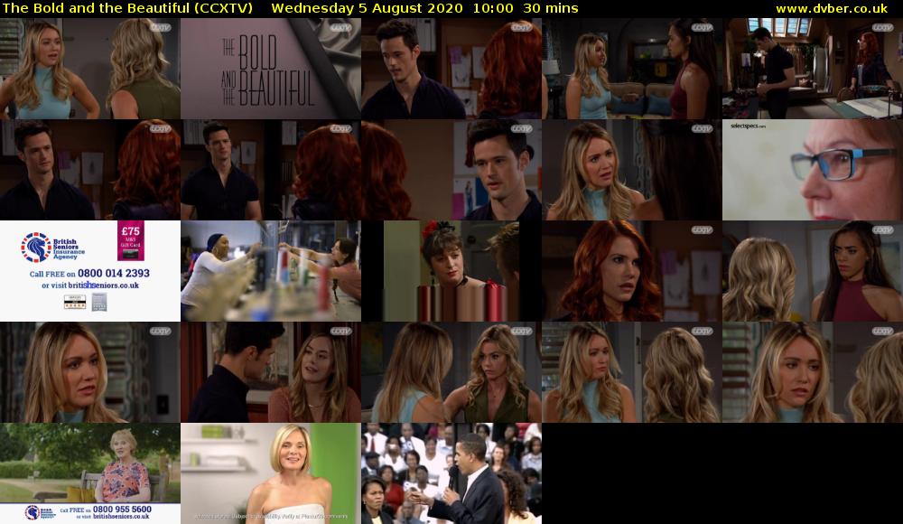 The Bold and the Beautiful (CCXTV) Wednesday 5 August 2020 10:00 - 10:30