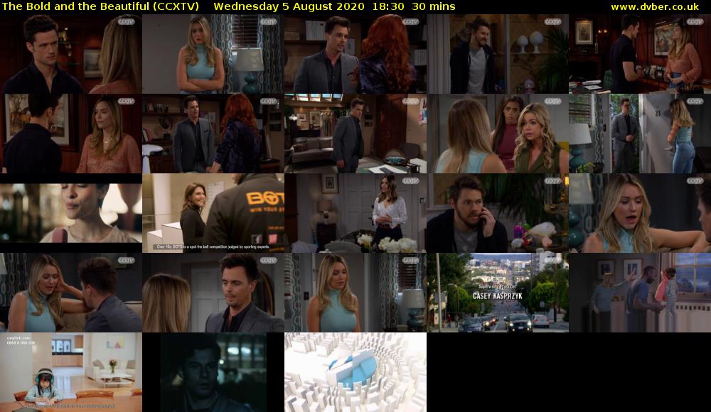 The Bold and the Beautiful (CCXTV) Wednesday 5 August 2020 18:30 - 19:00