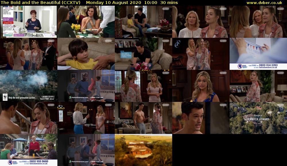 The Bold and the Beautiful (CCXTV) Monday 10 August 2020 10:00 - 10:30