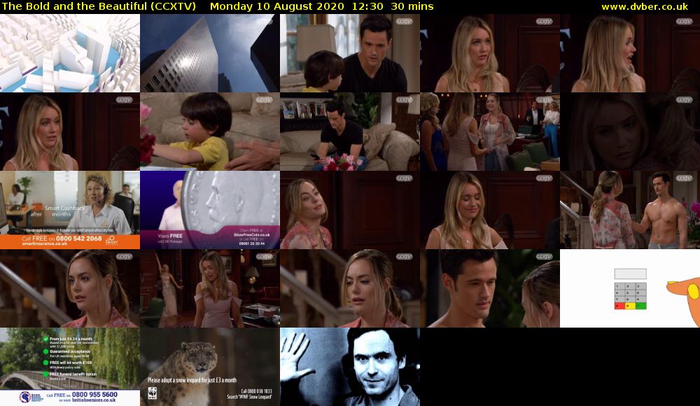 The Bold and the Beautiful (CCXTV) Monday 10 August 2020 12:30 - 13:00