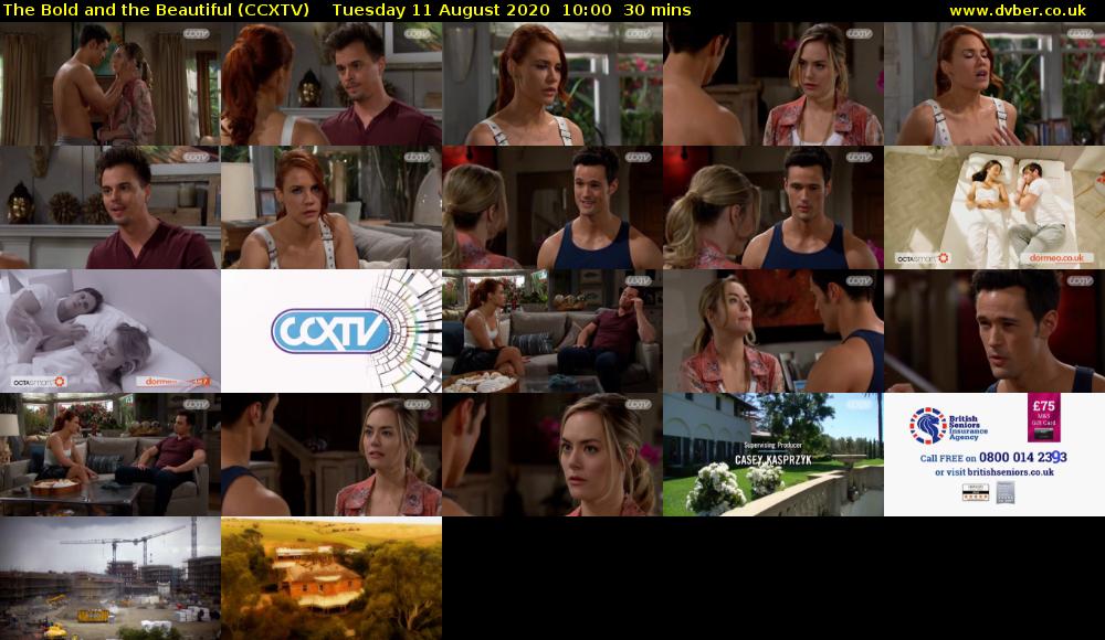 The Bold and the Beautiful (CCXTV) Tuesday 11 August 2020 10:00 - 10:30
