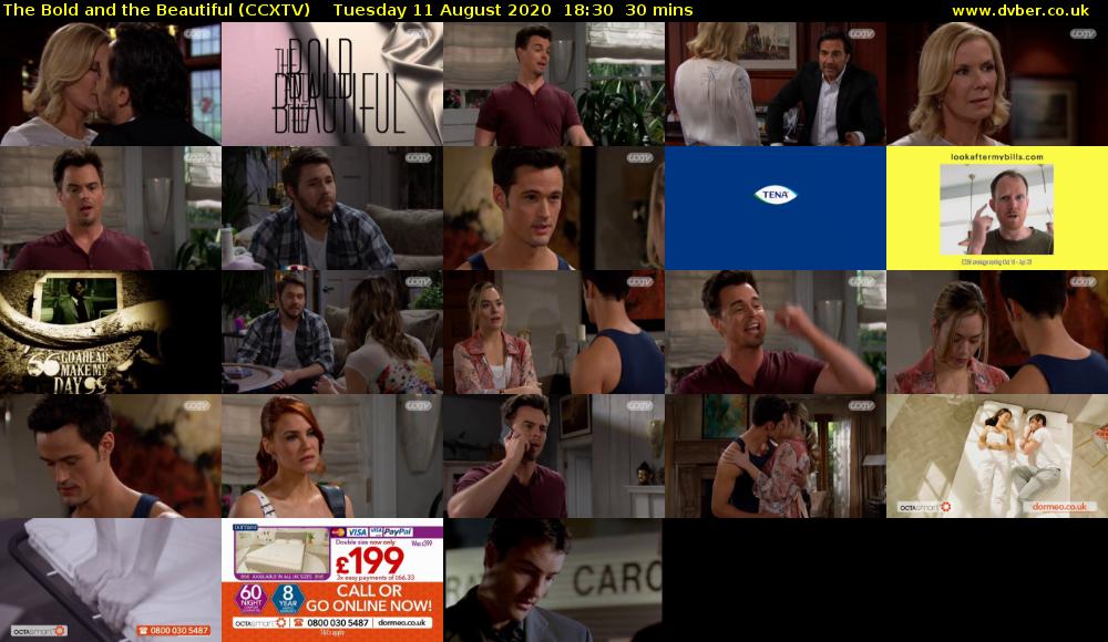 The Bold and the Beautiful (CCXTV) Tuesday 11 August 2020 18:30 - 19:00