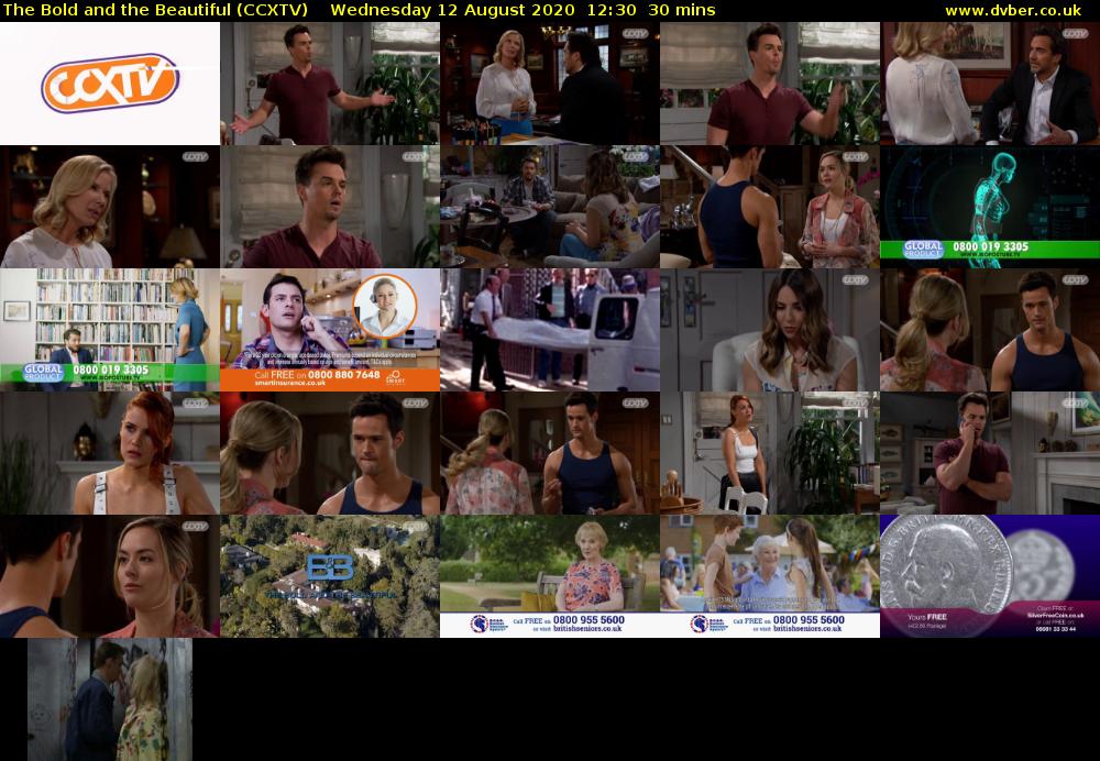 The Bold and the Beautiful (CCXTV) Wednesday 12 August 2020 12:30 - 13:00
