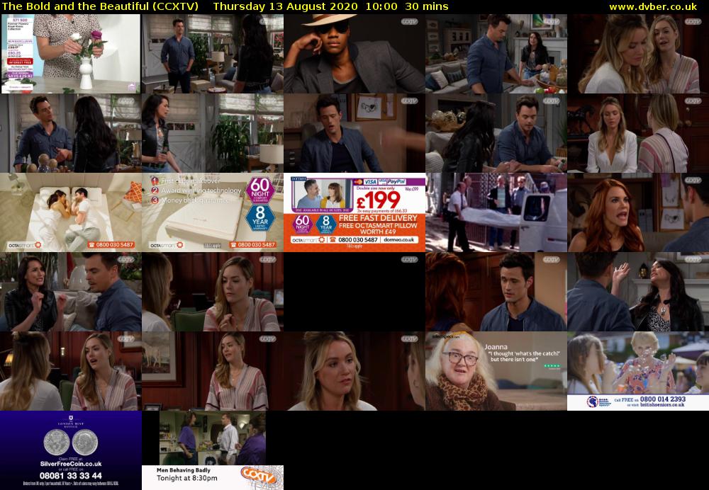 The Bold and the Beautiful (CCXTV) Thursday 13 August 2020 10:00 - 10:30