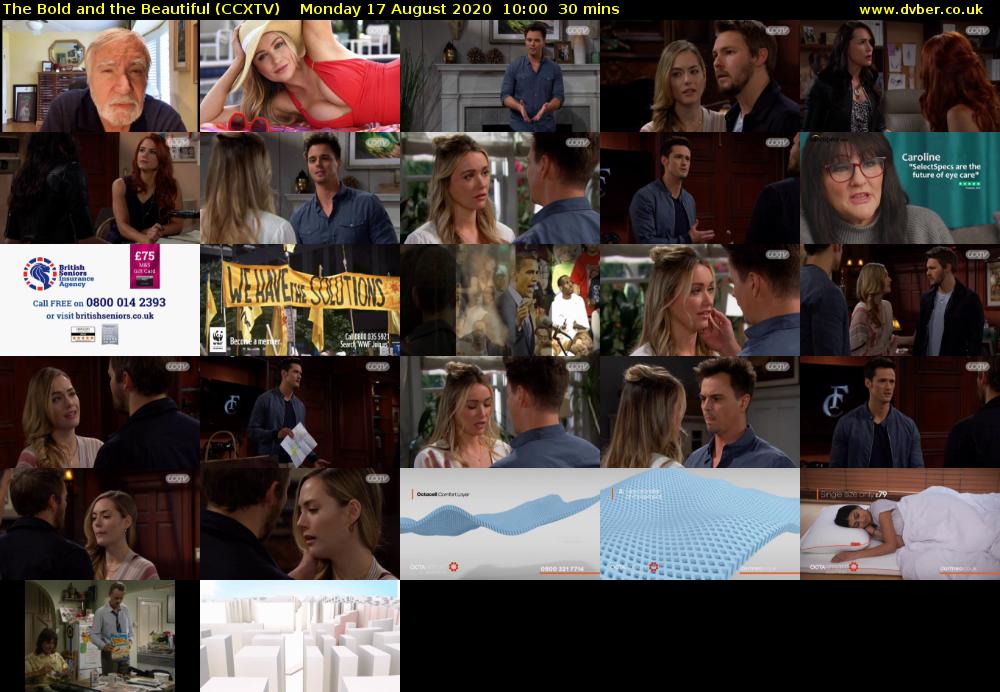 The Bold and the Beautiful (CCXTV) Monday 17 August 2020 10:00 - 10:30