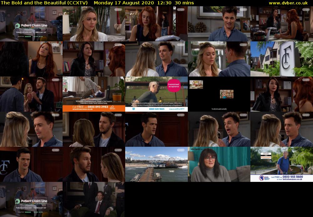 The Bold and the Beautiful (CCXTV) Monday 17 August 2020 12:30 - 13:00