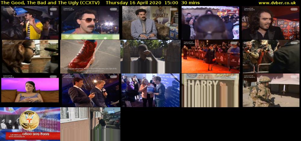 The Good, The Bad and The Ugly (CCXTV) Thursday 16 April 2020 15:00 - 15:30