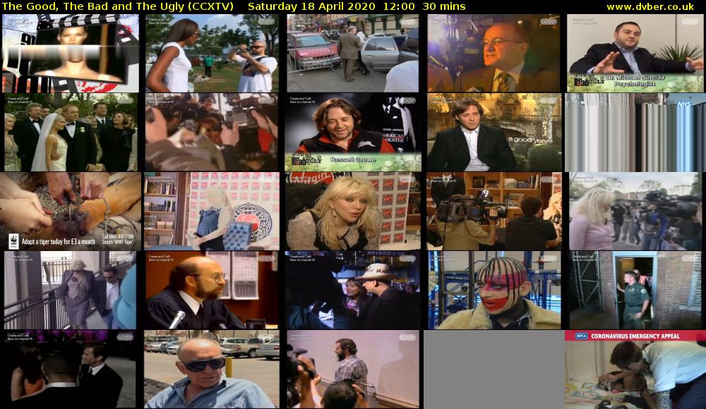 The Good, The Bad and The Ugly (CCXTV) Saturday 18 April 2020 12:00 - 12:30