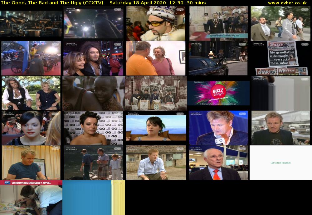 The Good, The Bad and The Ugly (CCXTV) Saturday 18 April 2020 12:30 - 13:00