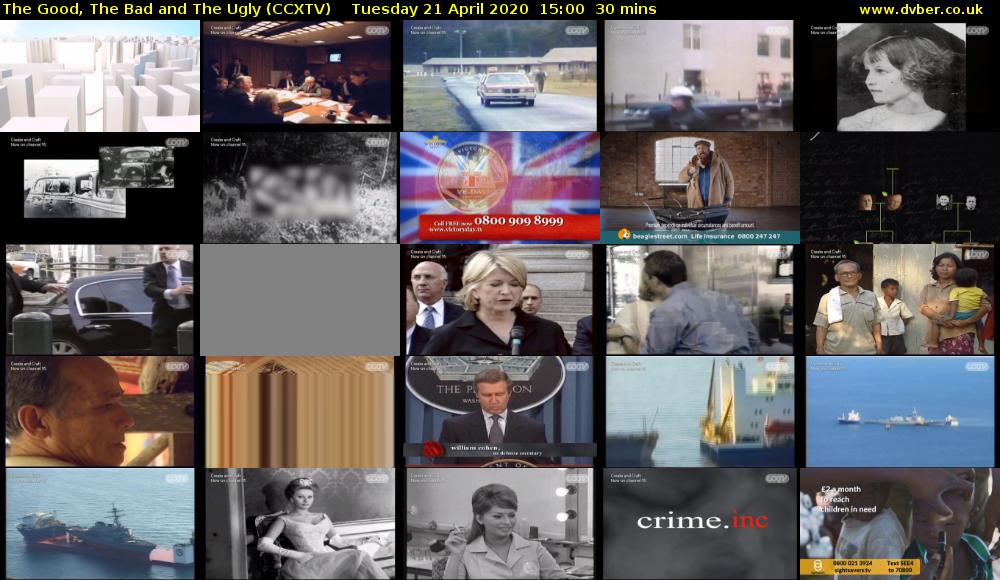 The Good, The Bad and The Ugly (CCXTV) Tuesday 21 April 2020 15:00 - 15:30