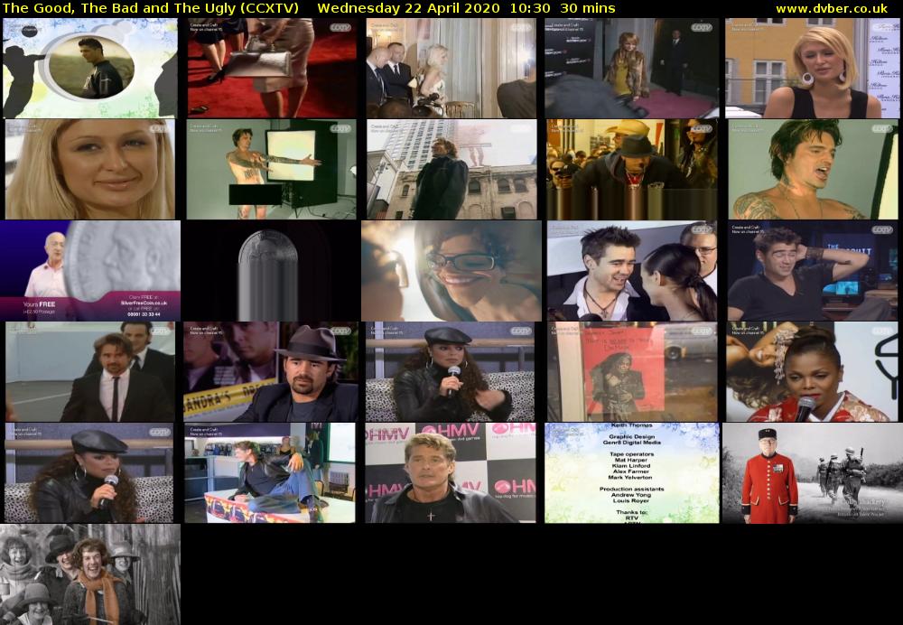 The Good, The Bad and The Ugly (CCXTV) Wednesday 22 April 2020 10:30 - 11:00