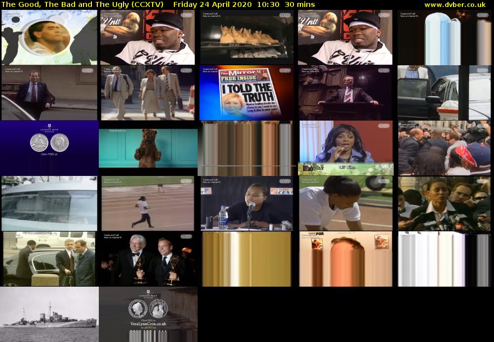 The Good, The Bad and The Ugly (CCXTV) Friday 24 April 2020 10:30 - 11:00