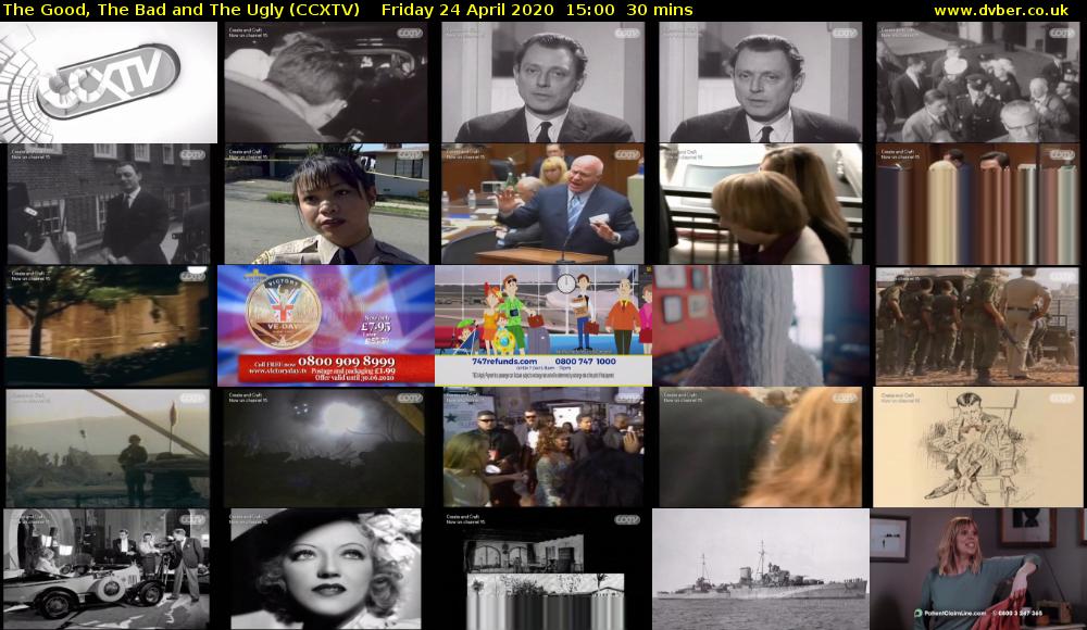 The Good, The Bad and The Ugly (CCXTV) Friday 24 April 2020 15:00 - 15:30