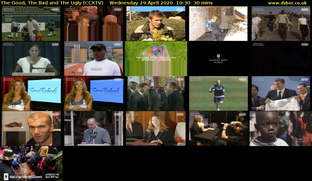 The Good, The Bad and The Ugly (CCXTV) Wednesday 29 April 2020 10:30 - 11:00