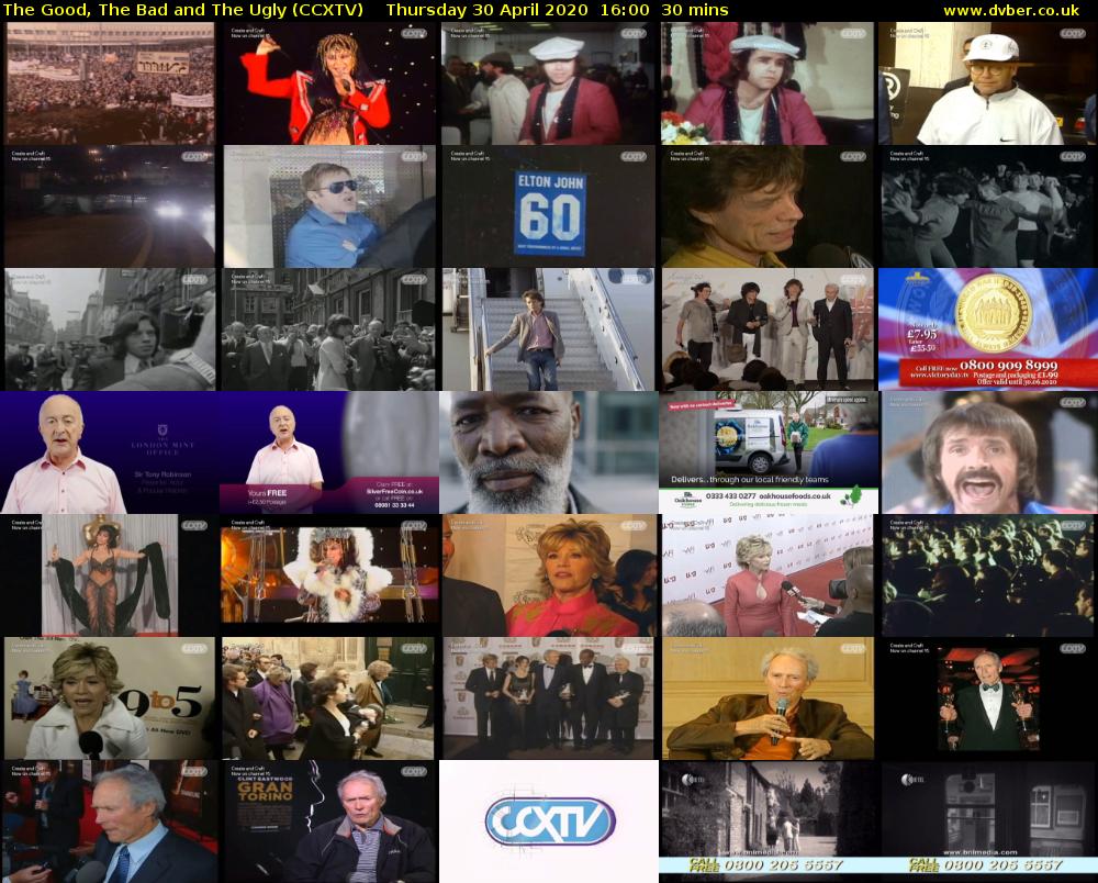The Good, The Bad and The Ugly (CCXTV) Thursday 30 April 2020 16:00 - 16:30