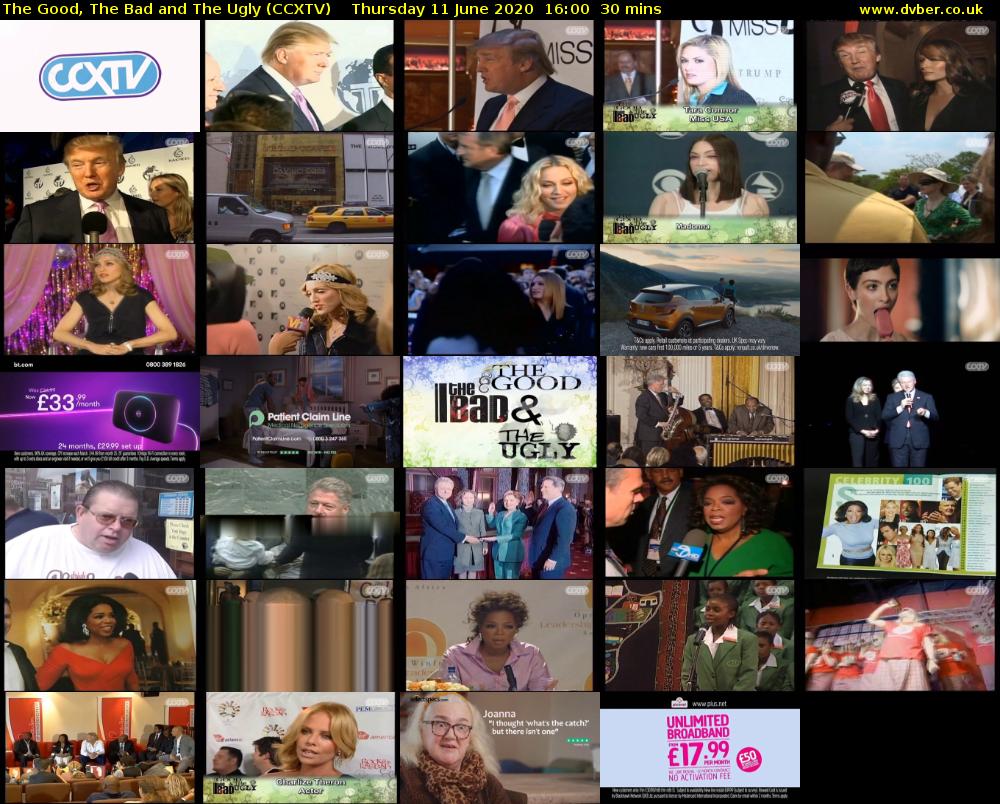 The Good, The Bad and The Ugly (CCXTV) Thursday 11 June 2020 16:00 - 16:30