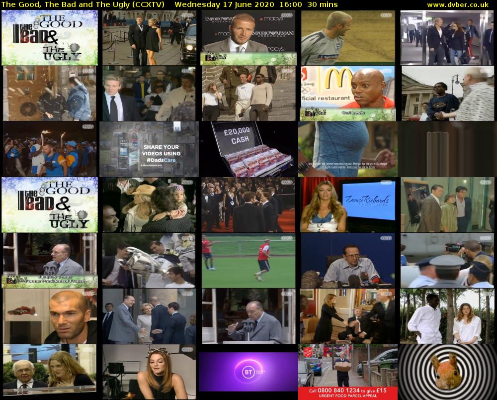 The Good, The Bad and The Ugly (CCXTV) Wednesday 17 June 2020 16:00 - 16:30