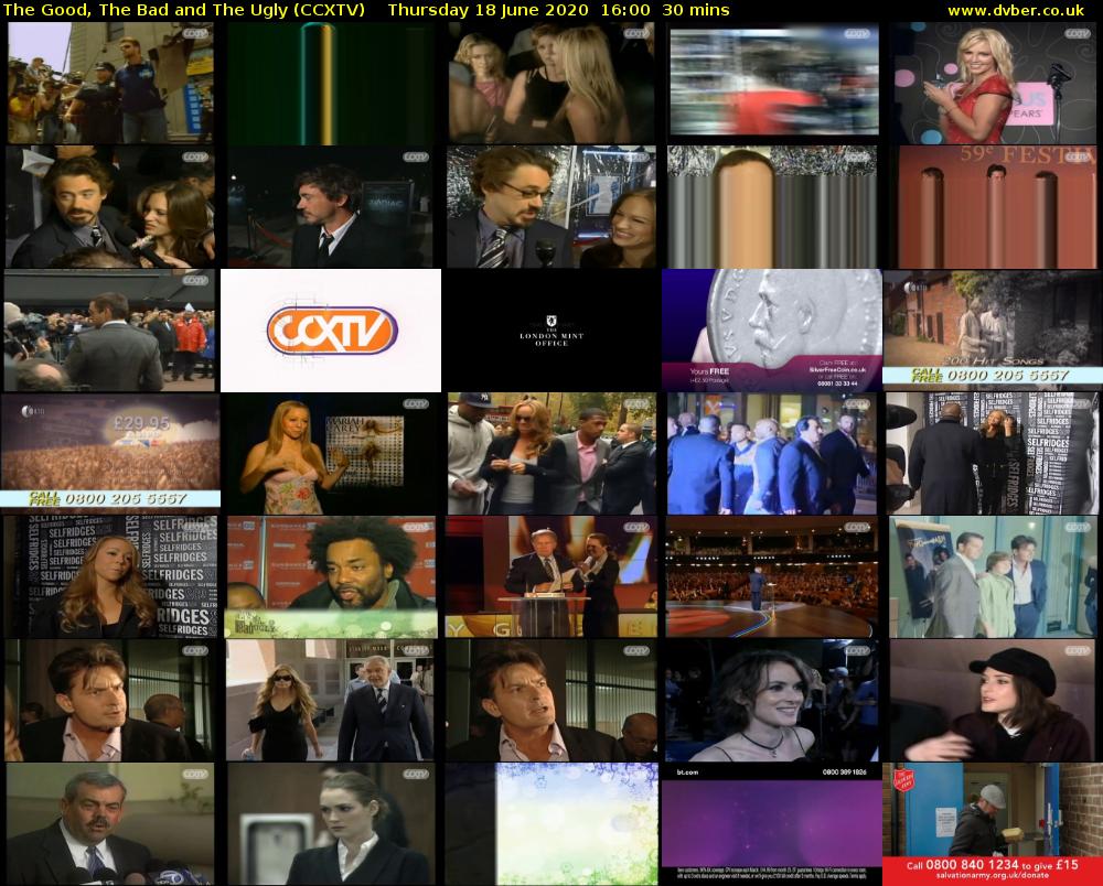 The Good, The Bad and The Ugly (CCXTV) Thursday 18 June 2020 16:00 - 16:30