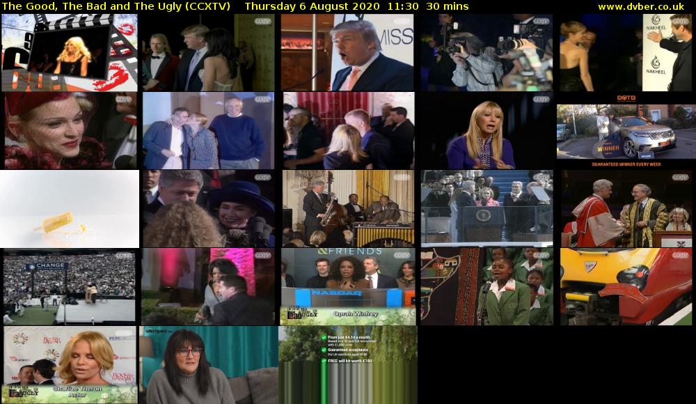 The Good, The Bad and The Ugly (CCXTV) Thursday 6 August 2020 11:30 - 12:00
