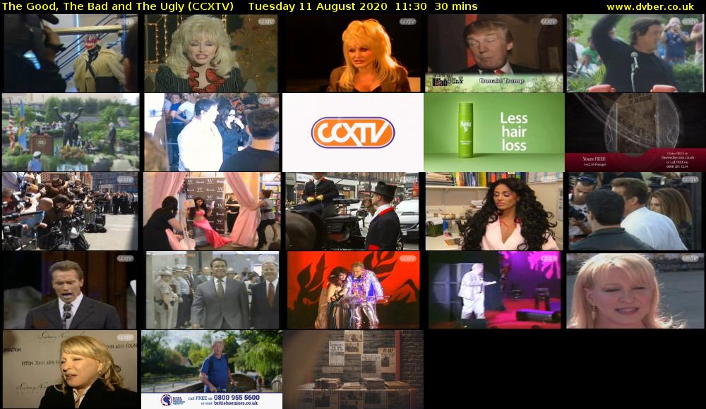 The Good, The Bad and The Ugly (CCXTV) Tuesday 11 August 2020 11:30 - 12:00