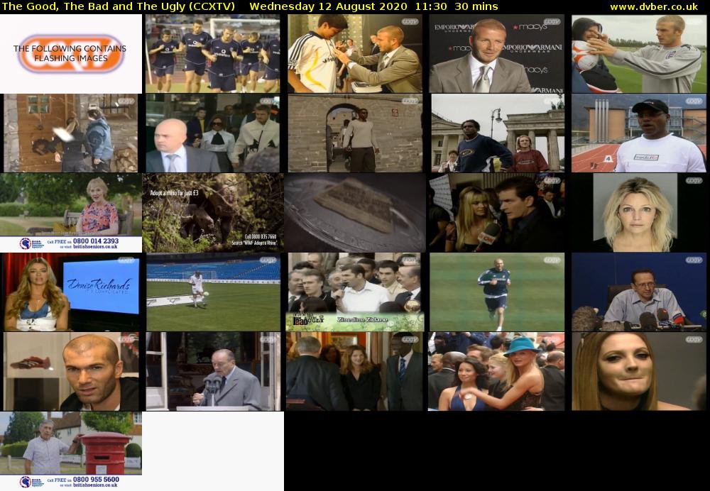 The Good, The Bad and The Ugly (CCXTV) Wednesday 12 August 2020 11:30 - 12:00