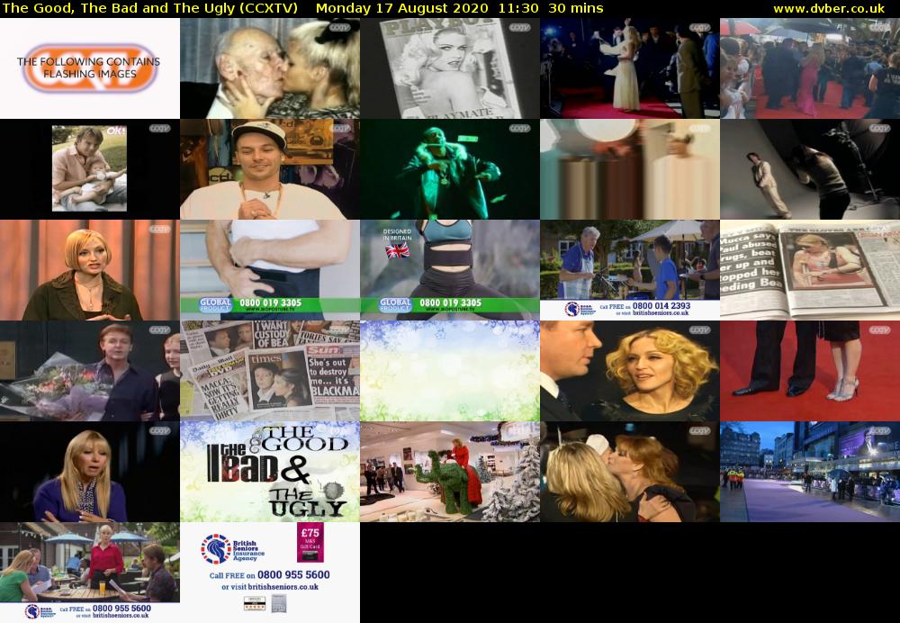 The Good, The Bad and The Ugly (CCXTV) Monday 17 August 2020 11:30 - 12:00