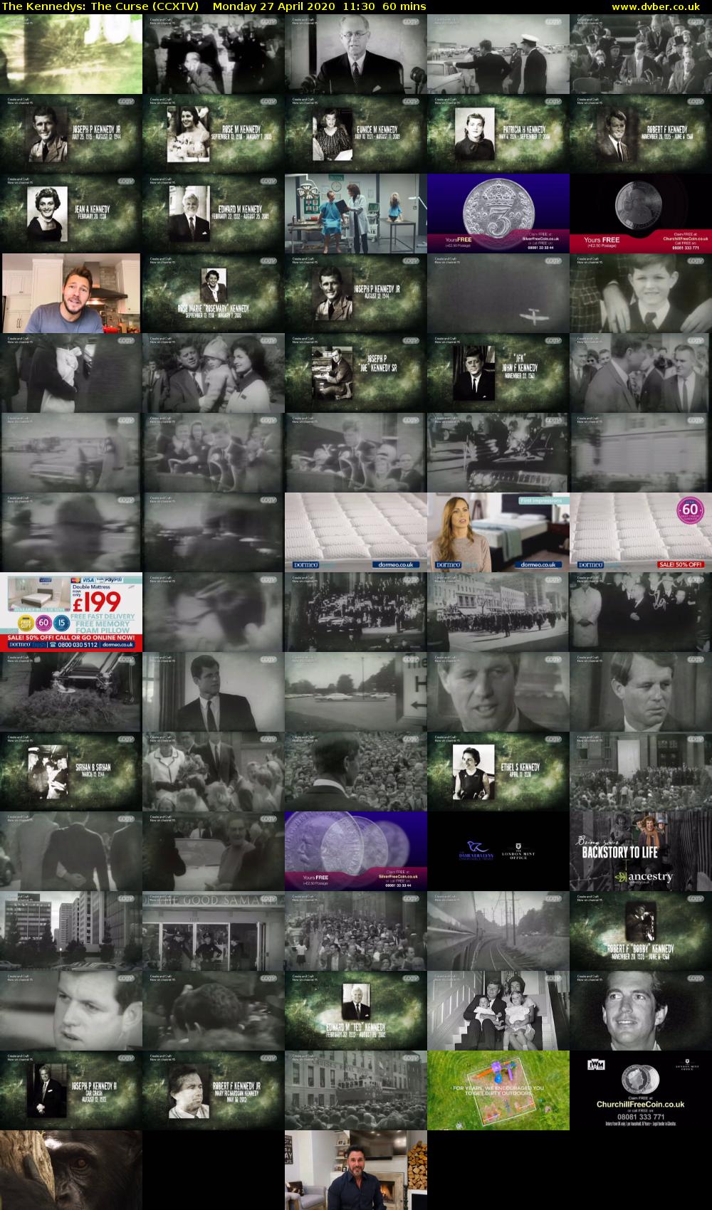 The Kennedys: The Curse (CCXTV) Monday 27 April 2020 11:30 - 12:30
