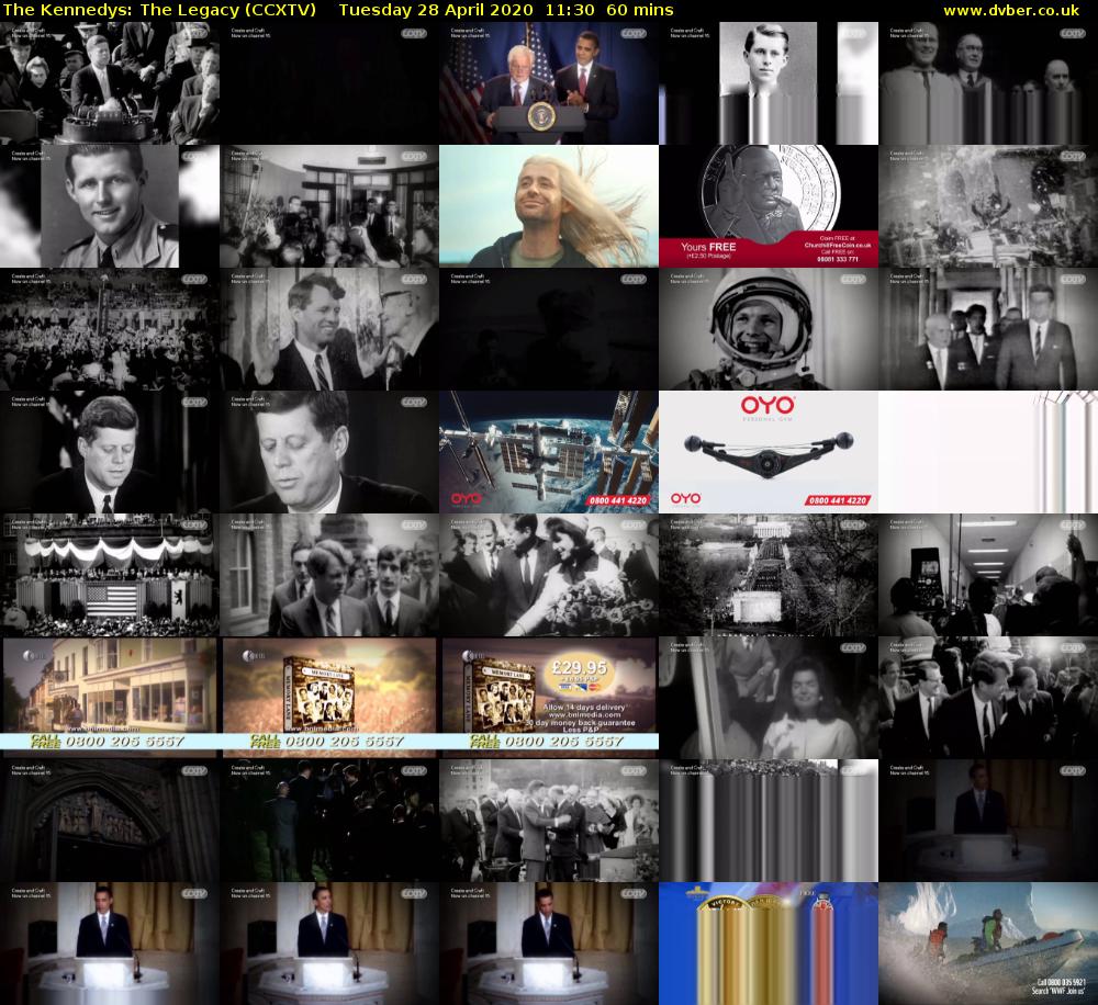 The Kennedys: The Legacy (CCXTV) Tuesday 28 April 2020 11:30 - 12:30