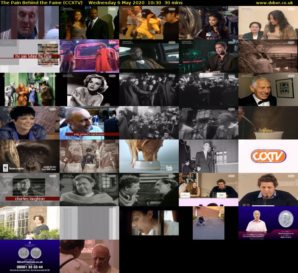 The Pain Behind the Fame (CCXTV) Wednesday 6 May 2020 10:30 - 11:00
