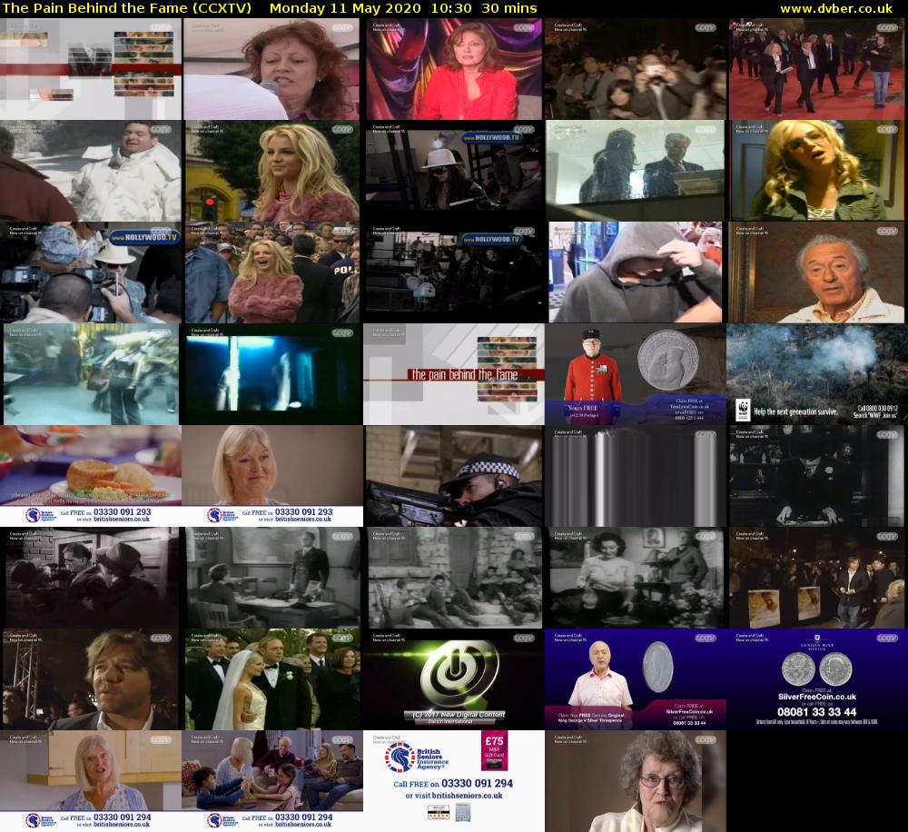 The Pain Behind the Fame (CCXTV) Monday 11 May 2020 10:30 - 11:00