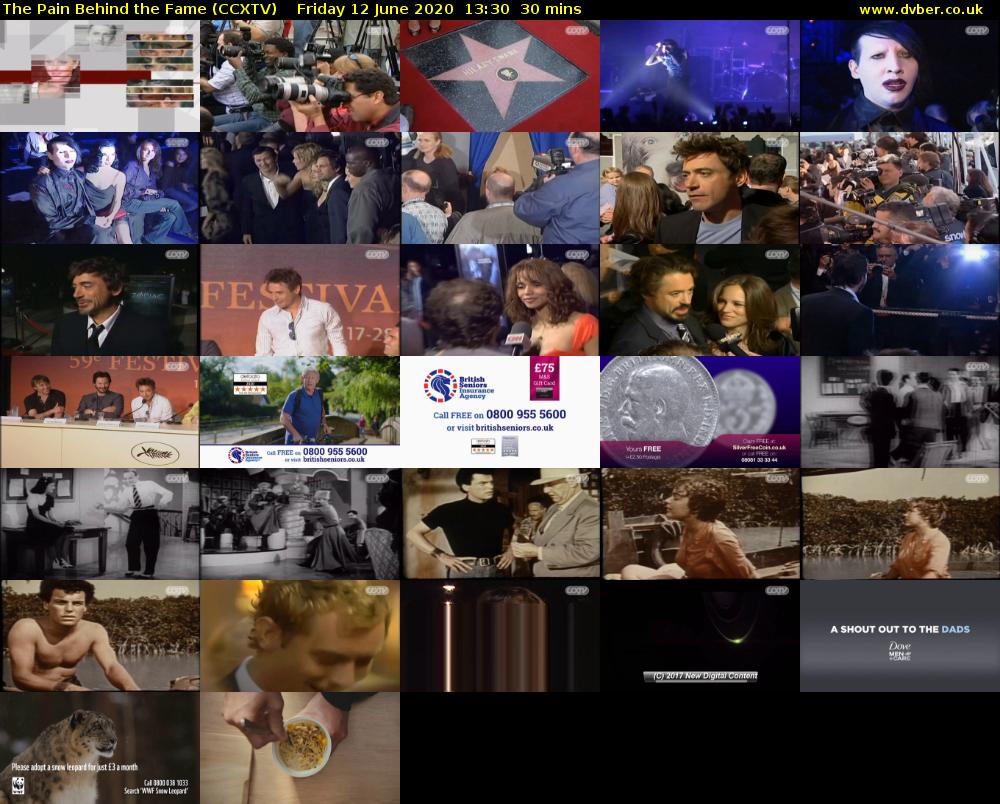 The Pain Behind the Fame (CCXTV) Friday 12 June 2020 13:30 - 14:00
