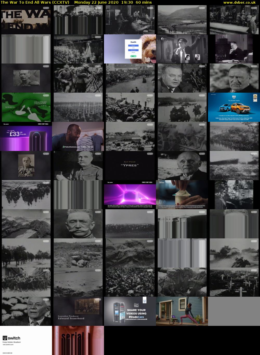 The War To End All Wars (CCXTV) Monday 22 June 2020 19:30 - 20:30